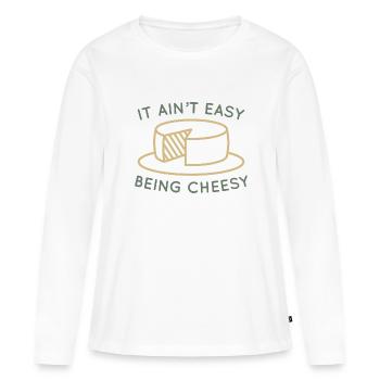 Es ist nicht einfach, kitschig zu sein - Frauen Premium Bio Langarmshirt - Weiß - Vorne - Julia (174cm)