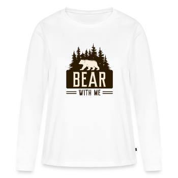 Bear With Me - Women's Premium Organic Long Sleeve Shirt - white - Front - Julia (174cm)