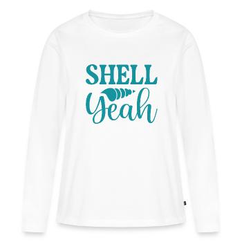 Schale ja - Frauen Premium Bio Langarmshirt - Weiß - Vorne - Julia (174cm)