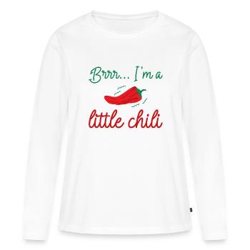 Brrr I’m A Little Chili - Women's Premium Organic Long Sleeve Shirt - white - Front - Julia (174cm)