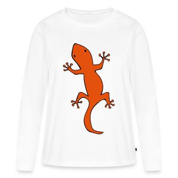 salamandre - T-shirt manches longues Premium bio Femme - blanc - Devant - Julia (174cm)