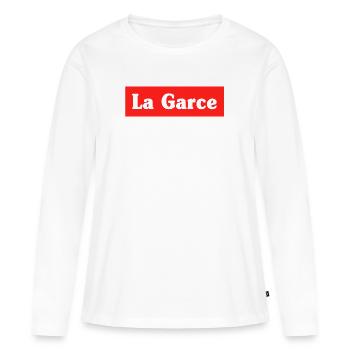 LA GARCE - T-shirt manches longues Premium bio Femme - blanc - Devant - Julia (174cm)