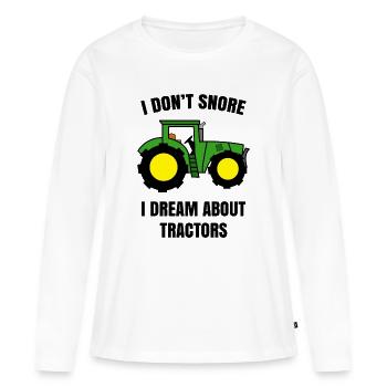 Déclaration de tracteur agricole Machines agricoles Agriculture Agriculture - T-shirt manches longues Premium bio Femme - blanc - Devant - Julia (174cm)