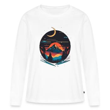 Aventure - T-shirt manches longues Premium bio Femme - blanc - Devant - Julia (174cm)