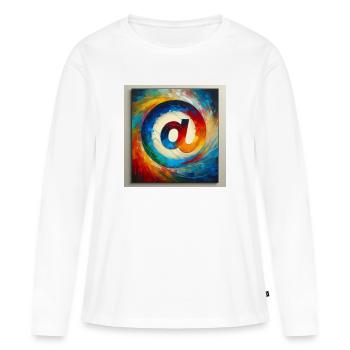Symbol 6 - Women's Premium Organic Long Sleeve Shirt - white - Front - Julia (174cm)