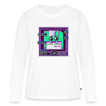 Floppe, Neon Cry 1994 - T-shirt manches longues Premium bio Femme - blanc - Devant - Julia (174cm)