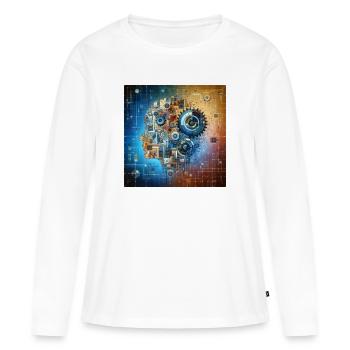 Cosmic Clockwork Fusion - Women's Premium Organic Long Sleeve Shirt - white - Front - Julia (174cm)