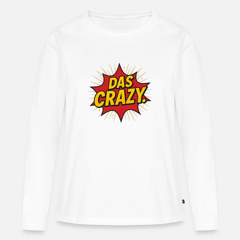 Comic Explosion Text Design - Frauen Premium Bio Langarmshirt - Weiß