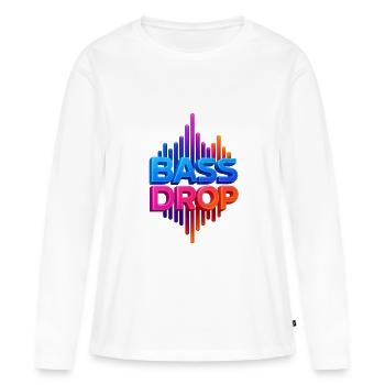 Vivid bass visualization - Women's Premium Organic Long Sleeve Shirt - white - Front - Julia (174cm)