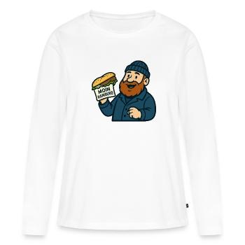 Hamburger Fischbrötchen - Frauen Premium Bio Langarmshirt - Weiß - Vorne - Julia (174cm)