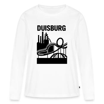 Monument de Duisbourg - T-shirt manches longues Premium bio Femme - blanc - Devant - Julia (174cm)