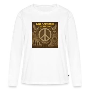 Meine Pax Ten Vision - Frauen Premium Bio Langarmshirt - Weiß - Vorne - Julia (174cm)