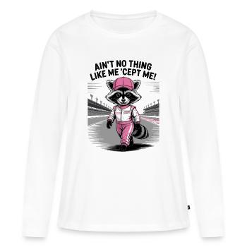 Nichts ist wie ich, außer mir! - Frauen Premium Bio Langarmshirt - Weiß - Vorne - Julia (174cm)