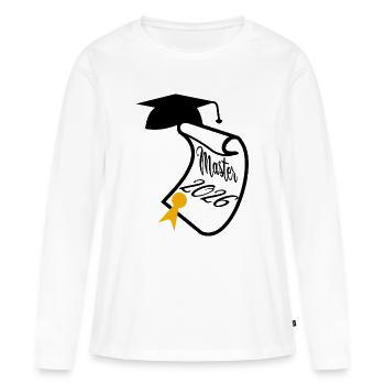 Master 2026 - Frauen Premium Bio Langarmshirt - Weiß - Vorne - Julia (174cm)