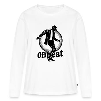 Décalé en costume - T-shirt manches longues Premium bio Femme - blanc - Devant - Julia (174cm)
