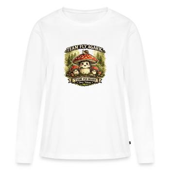 Équipe Fly Agaric Mushroom - T-shirt manches longues Premium bio Femme - blanc - Devant - Julia (174cm)