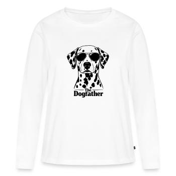 The Dogfather - Dalmatiner - Frauen Premium Bio Langarmshirt - Weiß - Vorne - Julia (174cm)