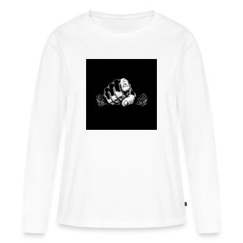 Vous êtes là : Index vintage - T-shirt manches longues Premium bio Femme - blanc - Devant - Julia (174cm)