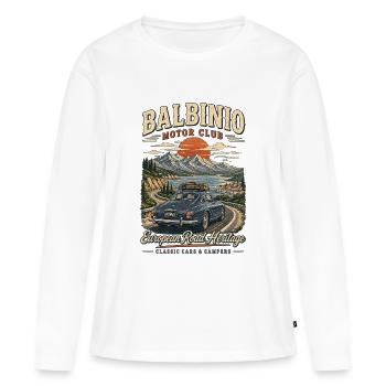 Patrimoine de la route européenne de Balbinio - T-shirt manches longues Premium bio Femme - blanc - Devant - Julia (174cm)