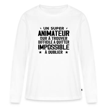 Toller Gastgeber - Frauen Premium Bio Langarmshirt - Weiß - Vorne - Julia (174cm)