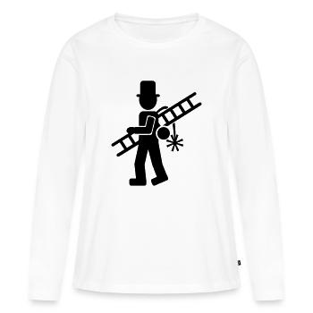 Schornsteinfeger - Frauen Premium Bio Langarmshirt - Weiß - Vorne - Julia (174cm)