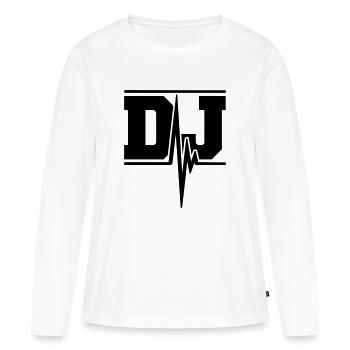 DJ Music Pulse - Frauen Premium Bio Langarmshirt - Weiß - Vorne - Julia (174cm)