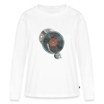 Record player - Women's Premium Organic Long Sleeve Shirt - white - Front - Julia (174cm)