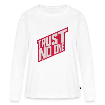 ne faites confiance à personne pour ne citer - T-shirt manches longues Premium bio Femme - blanc - Devant - Julia (174cm)