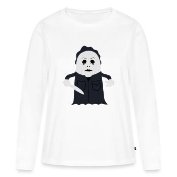 Michael Booyers - Frauen Premium Bio Langarmshirt - Weiß - Vorne - Julia (174cm)