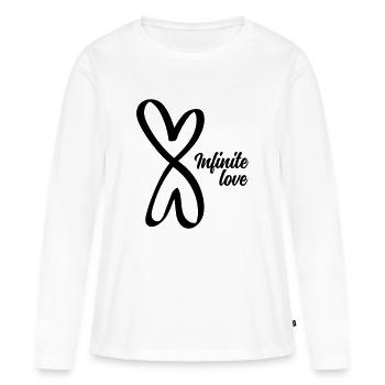 Amour infini - T-shirt manches longues Premium bio Femme - blanc - Devant - Julia (174cm)