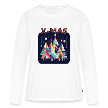 Merry X-Mas - Frauen Premium Bio Langarmshirt - Weiß - Vorne - Julia (174cm)
