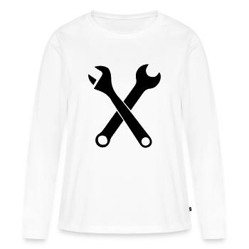 Tool Wrench - Women's Premium Organic Long Sleeve Shirt - white - Front - Julia (174cm)