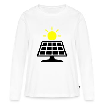 Photovoltaik Anlage Solar Panele - Frauen Premium Bio Langarmshirt - Weiß - Vorne - Julia (174cm)