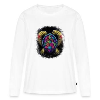 heart activist tshirts equality bear lgbt - Frauen Premium Bio Langarmshirt - Weiß - Vorne - Julia (174cm)