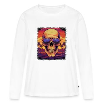 background birthday present idea pigs present - Women's Premium Organic Long Sleeve Shirt - white - Front - Julia (174cm)