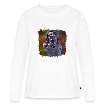 Alexandre le Grand - T-shirt manches longues Premium bio Femme - blanc - Devant - Julia (174cm)