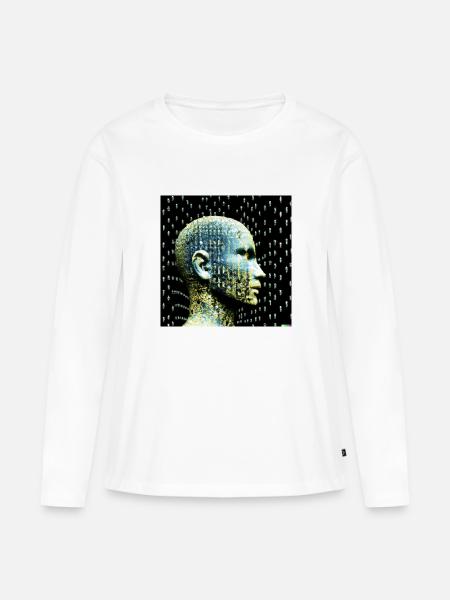 Künstliche Intelligenz - Frauen Premium Bio Langarmshirt - Weiß