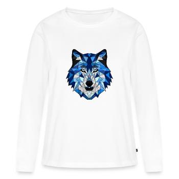 Nachtwolf - Frauen Premium Bio Langarmshirt - Weiß - Vorne - Julia (174cm)