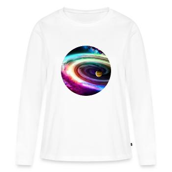 Galaxy Digital Art - Women's Premium Organic Long Sleeve Shirt - white - Front - Julia (174cm)