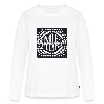 zeitloser stiel - Frauen Premium Bio Langarmshirt - Weiß - Vorne - Julia (174cm)