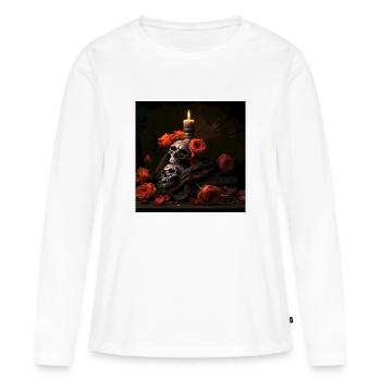 Fascinating gothic fashion shirt - Women's Premium Organic Long Sleeve Shirt - white - Front - Julia (174cm)