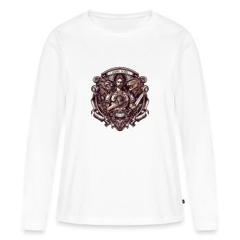 Veni Vidi Vici - Frauen Premium Bio Langarmshirt - Weiß - Vorne - Julia (174cm)
