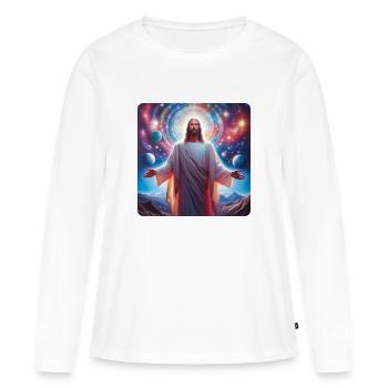 Image 37 - T-shirt manches longues Premium bio Femme - blanc - Devant - Julia (174cm)