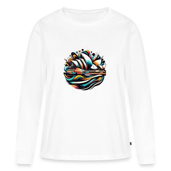 Sydney Oper abstrakt - Frauen Premium Bio Langarmshirt - Weiß - Vorne - Julia (174cm)