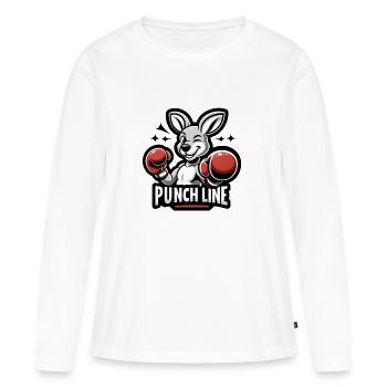 Chute - T-shirt manches longues Premium bio Femme - blanc - Devant - Julia (174cm)
