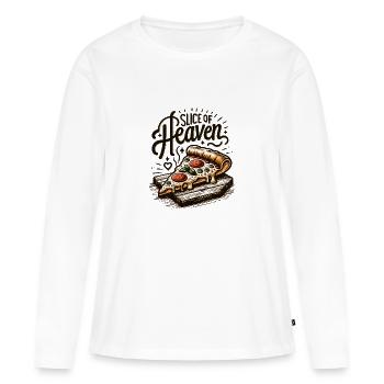 Slice of Heaven - Frauen Premium Bio Langarmshirt - Weiß - Vorne - Julia (174cm)