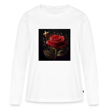 Beauté - T-shirt manches longues Premium bio Femme - blanc - Devant - Julia (174cm)