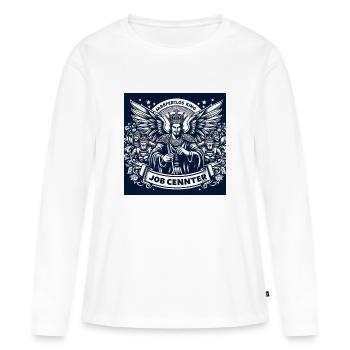Unemployed King - Women's Premium Organic Long Sleeve Shirt - white - Front - Julia (174cm)