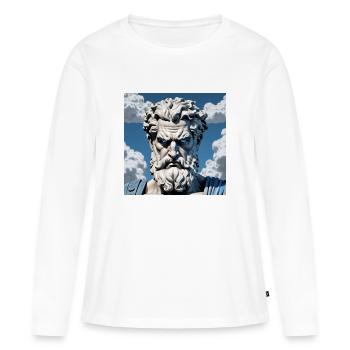 Le mythe de Zeus - T-shirt manches longues Premium bio Femme - blanc - Devant - Julia (174cm)