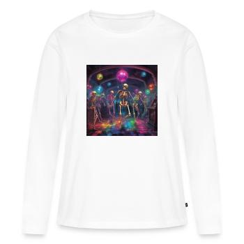 Skeleton Dance Lesson - Women's Premium Organic Long Sleeve Shirt - white - Front - Julia (174cm)